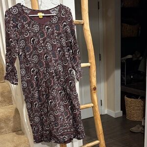 Garnet Hill Elegant Fall Floral Print Dress